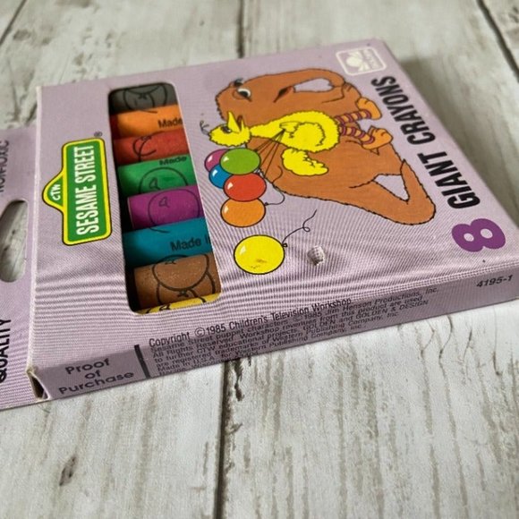 1985 Sesame Street Vintage Crayons Box - Picture 3 of 6